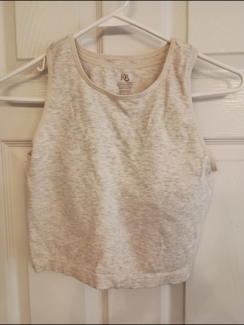 Kindred Bravely Heathered Light Gray Nursing Tank Top
